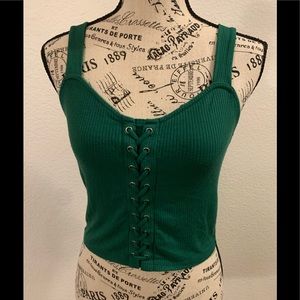 Forever 21 Green Crop Top